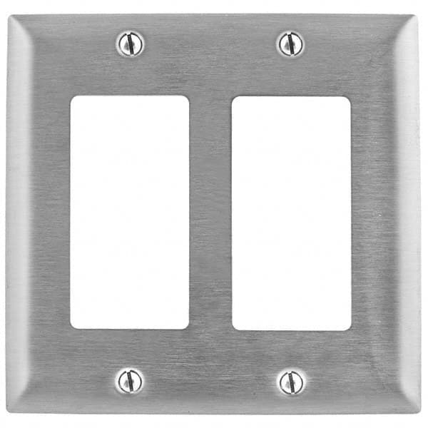 Bryant Electric - Wall Plates Wall Plate Type: Outlet Wall Plates Color: Metallic - USA Tool & Supply