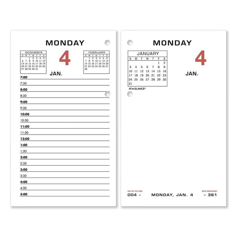 AT-A-GLANCE - Note Pads, Writing Pads & Notebooks Writing Pads & Notebook Type: Desk Calendar Refill Size: 3-1/2 x 6 - USA Tool & Supply