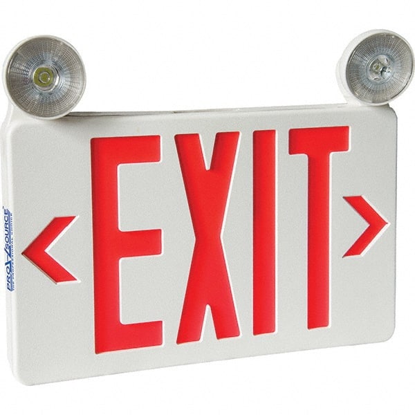 PRO-SOURCE - Combination Exit Signs Mounting Type: Universal Mount Number of Faces: 1; 2 - USA Tool & Supply