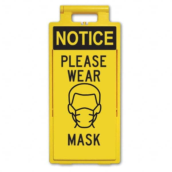 PRO-SAFE - Cone & A Frame Floor Signs Shape: A-Frame Type: Accident Prevention - USA Tool & Supply