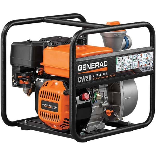 Generac Power - Self-Priming Engine Pumps Horsepower: 5.0 Engine Type: OHV - USA Tool & Supply