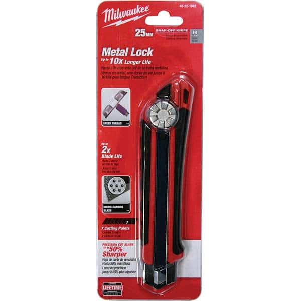 Milwaukee Tool - Utility Knives, Snap Blades & Box Cutters Type: Snap Off Knife Blade Type: Snap-Off - USA Tool & Supply