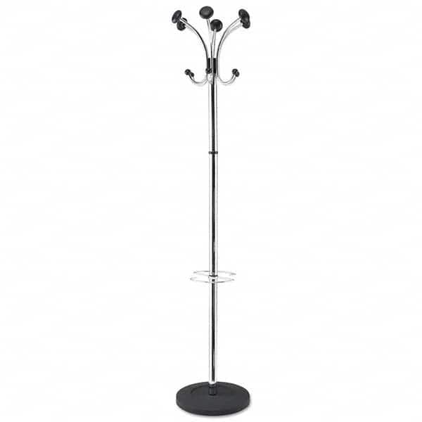 Alba - Coat Racks, Hooks & Shelving Type: Floor Rack Number of Hooks: 12 - USA Tool & Supply