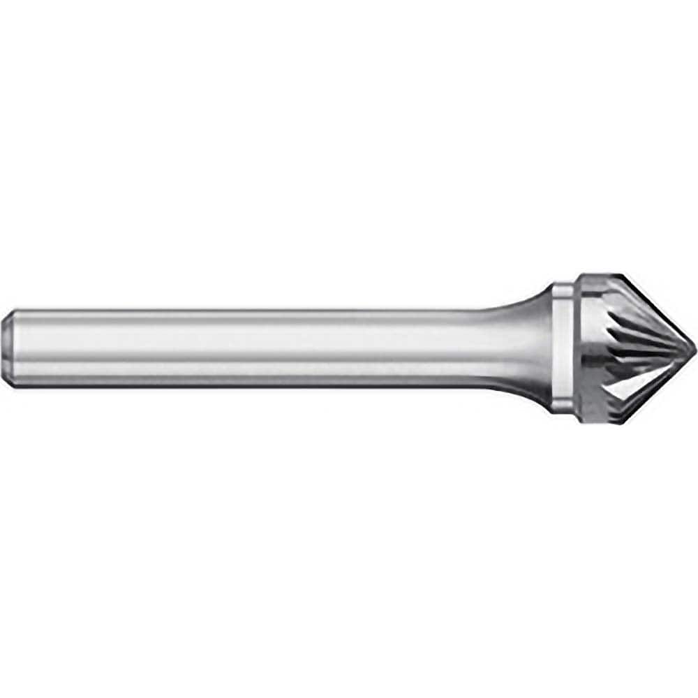 Titan USA - Burrs; Head Shape: Taper ; Industry Specification: SK-5 ; Tooth Style: Single Cut ; Cutting Diameter (Inch): 1/2 ; Cutting Diameter (Decimal Inch): 0.5000 ; Shank Diameter (Inch): 1/4 - Exact Industrial Supply