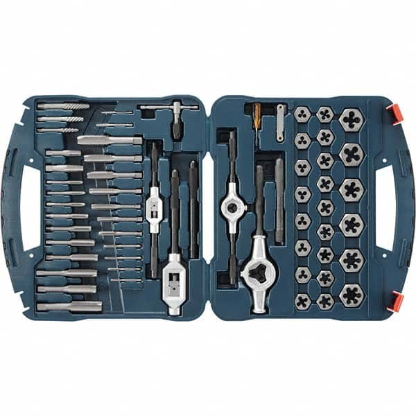 Bosch - Tap & Die Sets Minimum Tap Thread Size (Inch): 6-32 Maximum Tap Thread Size (Inch): 1/4-18 - USA Tool & Supply