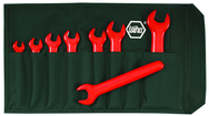 Insulated Open End Metric Wrench 8 Piece Set Includes 6mm - 8mm; 10mm; 13-14mm; 17mm & 19mm in Canvas Pouch - USA Tool & Supply