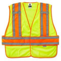 8240HL M/L LIME EXPANDABLE VEST - USA Tool & Supply