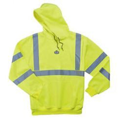 8393 XL LIME HOODED SWEATSHIRT - USA Tool & Supply