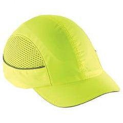 8960 SHORT BRIM LIME BUMP CAP W/LED - USA Tool & Supply