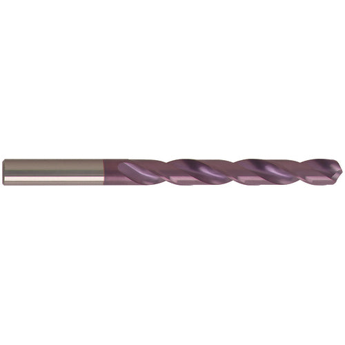 #37 Dia. × 2.64 mm Shank × 30 mm Flute Length × 57 mm OAL, Jobber, 118°, nano-FIREX, 2 Flute, External Coolant, Round Solid Carbide Drill