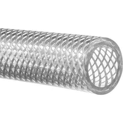 Value Collection - 3/8" ID x 1/2" OD, 10' Long, PVC Reinforced (FDA) Tube - Clear, 140 Max psi, -50 to 150°F - USA Tool & Supply