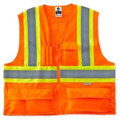8235ZX S/M ORANGE 2-TONE X-BACK VEST - USA Tool & Supply