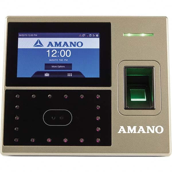 Amano - Time Clocks & Time Recorders Punch Style: Biometric Power Source: 100 to 240 V @ 50 to 60 Hz - USA Tool & Supply