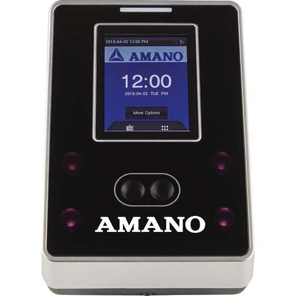 Amano - Time Clocks & Time Recorders Punch Style: Biometric Power Source: 100 to 240 V @ 50 to 60 Hz - USA Tool & Supply