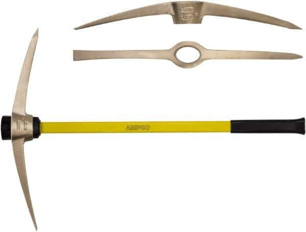 Ampco - 10 Lb Head Railroad Pick - 36" OAL, Fiberglass No Handle - USA Tool & Supply