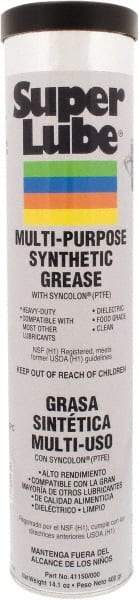 Synco Chemical - 14.1 oz Cartridge Synthetic Lubricant w/PTFE General Purpose Grease - Translucent White, Food Grade, 450°F Max Temp, NLGIG 000, - USA Tool & Supply