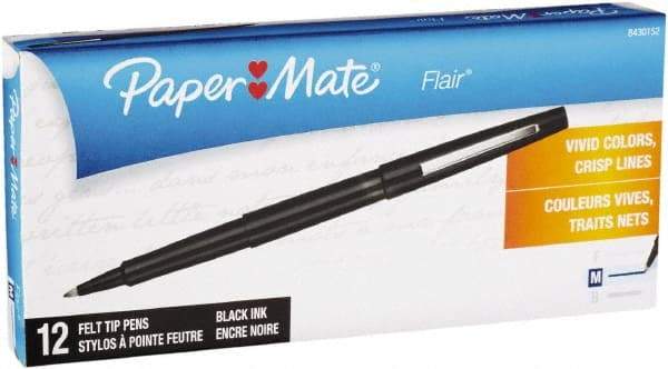 Paper Mate - Needle Porous Point Pen - Black - USA Tool & Supply