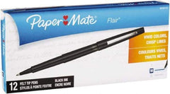 Paper Mate - Needle Porous Point Pen - Black - USA Tool & Supply