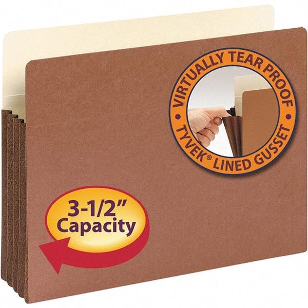 SMEAD - 11-3/4 x 9-1/2", Letter Size, Redrope, Expansion Folders - 11 Point Stock, Straight Tab Cut Location - USA Tool & Supply