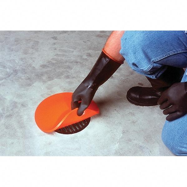 UltraTech - 2-1/2' Long x 25' Wide, Polyurethane/Mesh Drain Seal - 30" Diam, Orange, Use for Spill Response - USA Tool & Supply