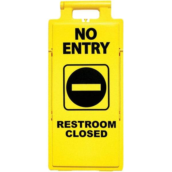 PRO-SAFE - Cone & A Frame Floor Signs Shape: A-Frame Type: Restroom, Janitorial & Housekeeping - USA Tool & Supply
