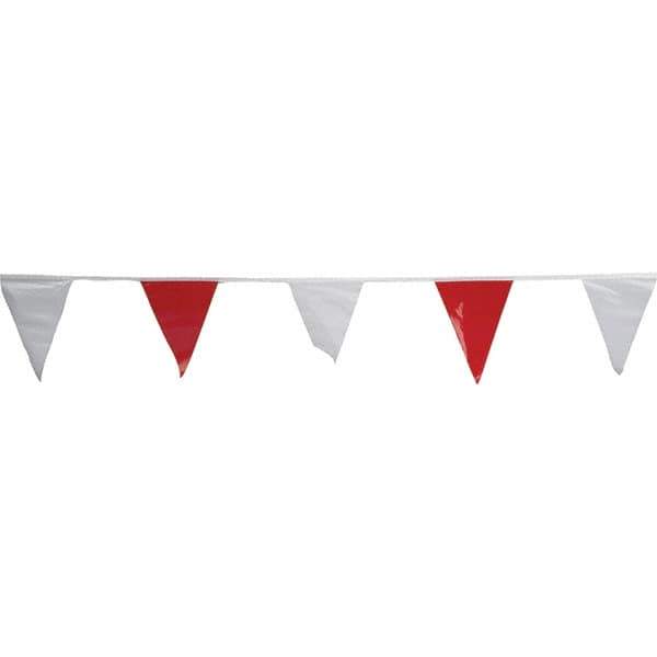 PRO-SAFE - Pennants Color: Red/White Overall Length (Feet): 60.00 - USA Tool & Supply
