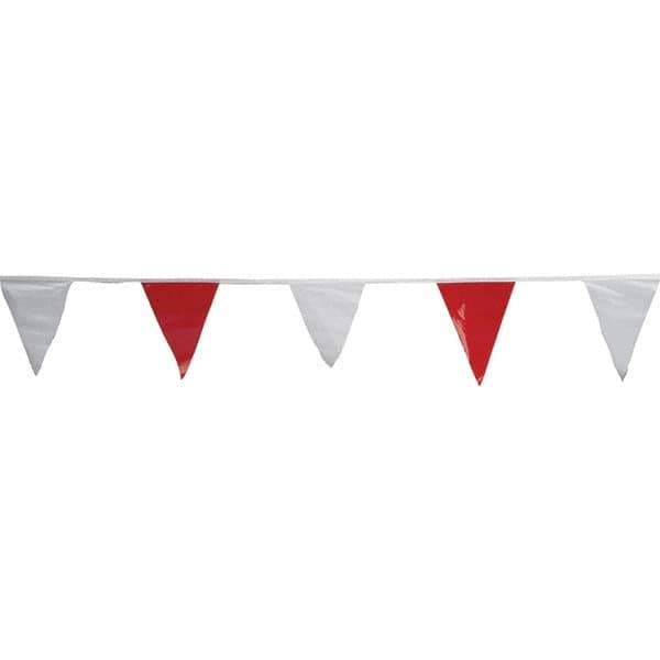 PRO-SAFE - Pennants Color: Red/White Overall Length (Feet): 100.00 - USA Tool & Supply