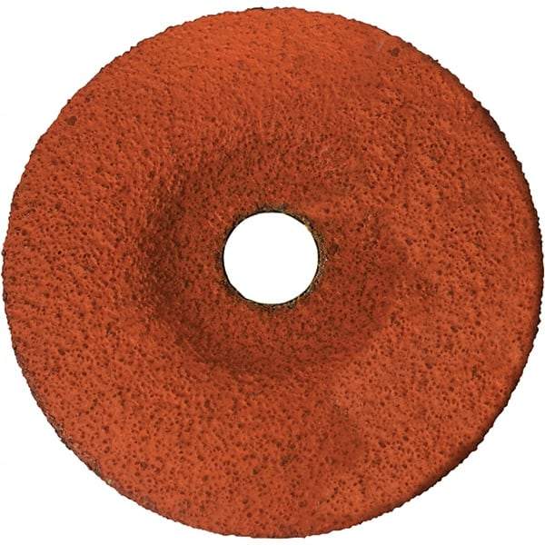 BULLARD - 36 Grit, 5" Wheel Diam, 1/8" Wheel Thickness, 7/8" Arbor Hole, Type 29 Depressed Center Wheel - Coarse/Extra Coarse Grade, Ceramic, 12,200 Max RPM, Compatible with Angle Grinder - USA Tool & Supply