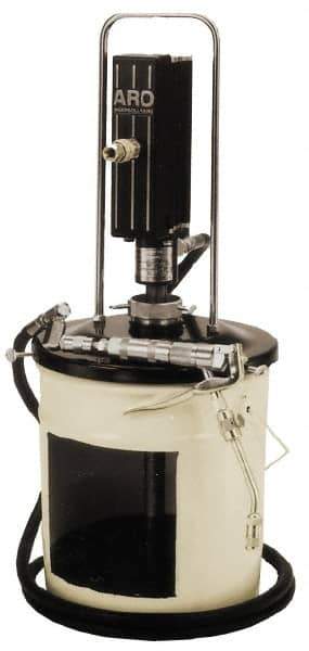 ARO/Ingersoll-Rand - Grease Lubrication 2 Lb/min Flow Carbon Steel Air-Operated Pump - For 120 Lb Container - USA Tool & Supply