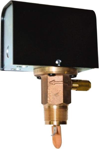 McDonnell & Miller - 1,000 psi, Stainless Steel Housing, Adjustable Paddle Flow Switch - 7.7 Flow Set Point, 35,004 Flow Point cc/min, 4.8 to 998 GPM, 120/240 Voltage, 1-1/4 Inch Thread Size - USA Tool & Supply