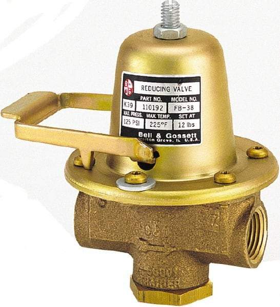 Bell & Gossett - 1/2" Inlet, 1/2" Outlet, FNPT, Pressure Relief Valve - 125 Max psi, Lead Free Brass - USA Tool & Supply