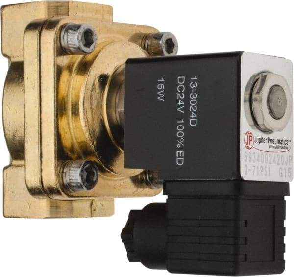 PRO-SOURCE - 3/4", 2/2 Way Stacking Solenoid Valve - 24 VDC, 8.78 CV Rate, 4.21" High x 3.54" Long - USA Tool & Supply