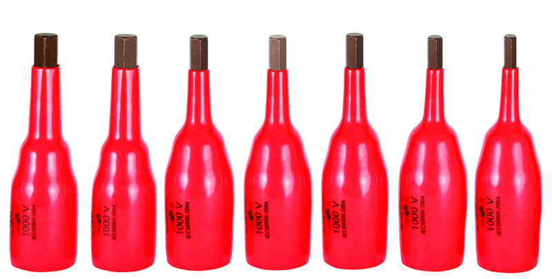 Insulated 3/8" Drive Hex Bit Socket 7 Piece Set 3/16" - 1/2" - USA Tool & Supply