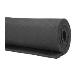 Value Collection - 36" Wide, Natural Foam Rubber Foam Sheet - 45 to 55 Durometer, Black, -40 to 160°F, Cut-to-Length - USA Tool & Supply