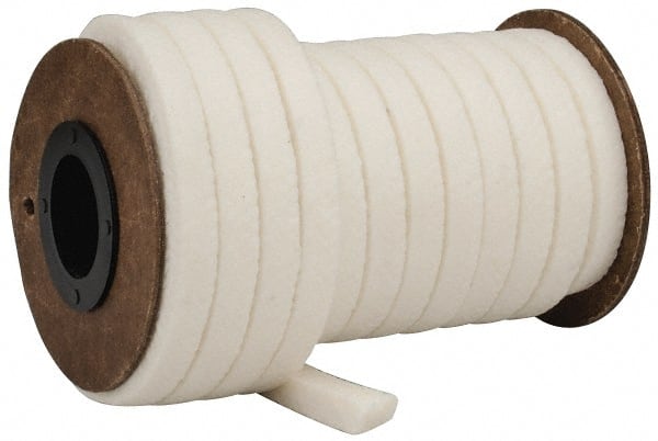 Made in USA - 5/16" x 17.6' Spool Length, PTFE/Synthetic Fiber Compression Packing - USA Tool & Supply