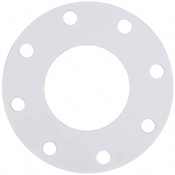 Made in USA - 4" Pipe, Flange Gasket - Gore-Tex GR, White, 1/16" Thick - USA Tool & Supply