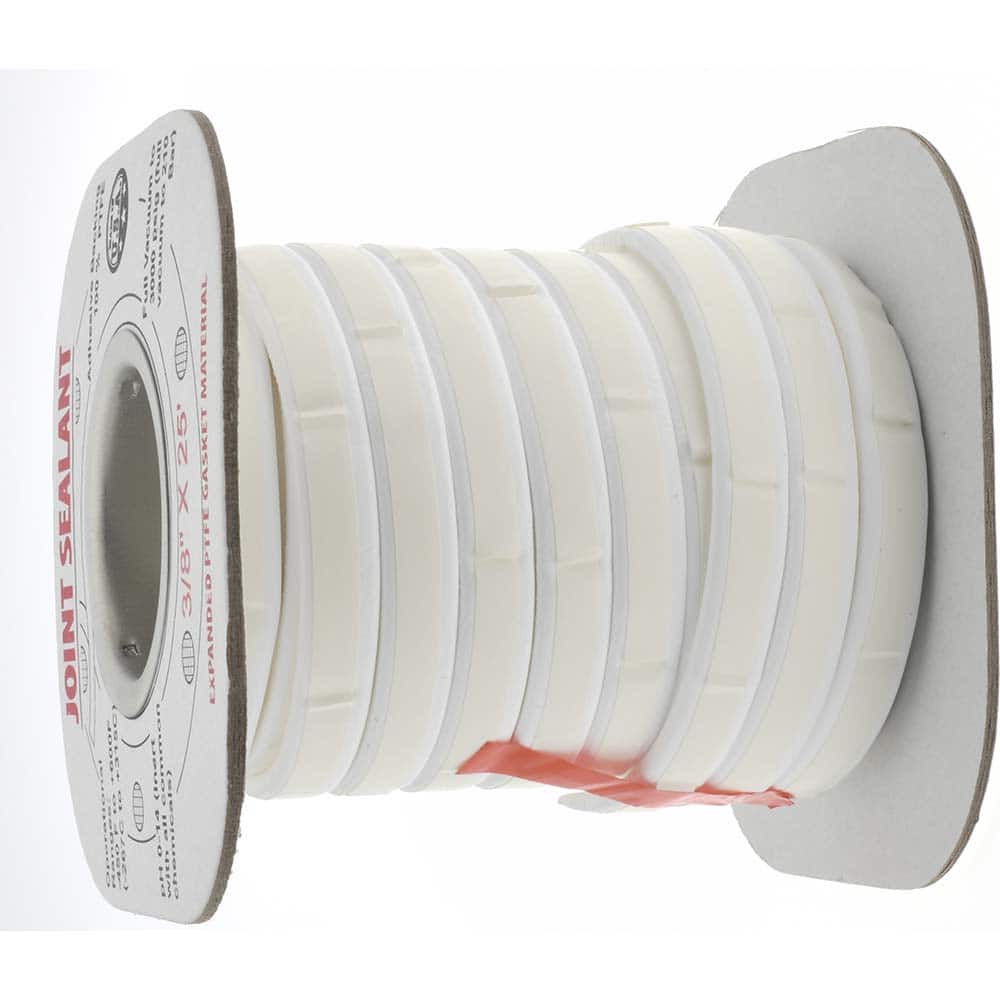 Made in USA - 25' Long x 3/8" Wide Economy PTFE Joint Sealant - USA Tool & Supply
