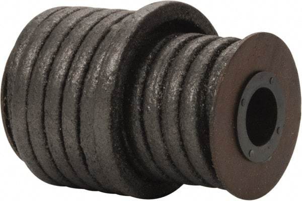 Made in USA - 5/16" x 18' Spool Length, Acrylic Fiber Graphite Yarn Compression Packing - 500° F Max, Dark Gray - USA Tool & Supply