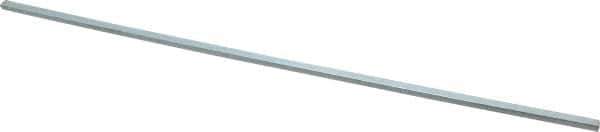 Made in USA - 12" Long, Zinc-Plated Step Key Stock for Shafts - C1018 Steel - USA Tool & Supply