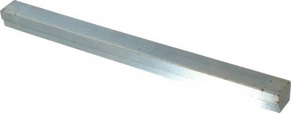 Made in USA - 12" Long, Zinc-Plated Step Key Stock for Gears - C1018 Steel - USA Tool & Supply