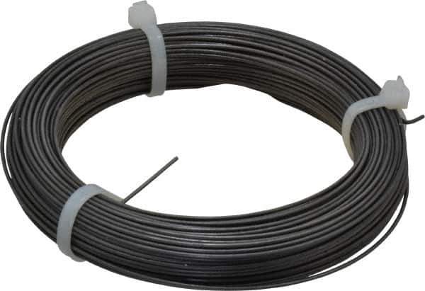 Value Collection - 23 Gage, 0.051 Inch Diameter x 144 Ft. Long, High Carbon Steel, Tempered Music Wire Coil - ASTM A228, 1 Lb. Shipping Weight - USA Tool & Supply
