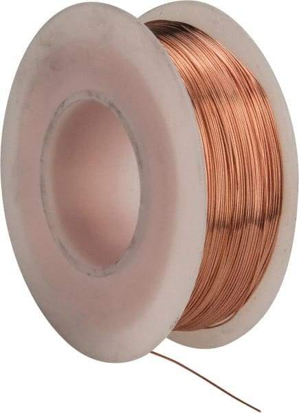 Made in USA - 28 Gage, 0.0126" Diameter x 498' Long, Bare, Copper Bus Bar Wire - Pure Copper (ASTM B3) - USA Tool & Supply