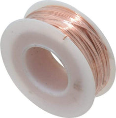 Made in USA - 24 Gage, 0.0201" Diameter x 198' Long, Bare, Copper Bus Bar Wire - Pure Copper (ASTM B3) - USA Tool & Supply