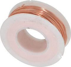 Made in USA - 22 Gage, 0.0253" Diameter x 125' Long, Bare, Copper Bus Bar Wire - Pure Copper (ASTM B3) - USA Tool & Supply