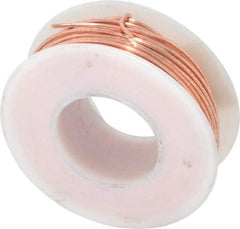 Made in USA - 18 Gage, 0.0403" Diameter x 50' Long, Bare, Copper Bus Bar Wire - Pure Copper (ASTM B3) - USA Tool & Supply