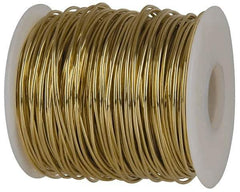 Made in USA - 11 Gage, 0.0907 Inch Diameter x 205 Ft. Long, Soft Brass Wire - 5 Lb. Shipping Weight - USA Tool & Supply