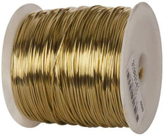 Made in USA - 16 Gage, 0.0508 Inch Diameter x 665 Ft. Long, Soft Brass Wire - 5 Lb. Shipping Weight - USA Tool & Supply