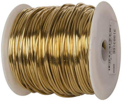Made in USA - 12 Gage, 0.0808 Inch Diameter x 260 Ft. Long, Soft Brass Wire - 5 Lb. Shipping Weight - USA Tool & Supply