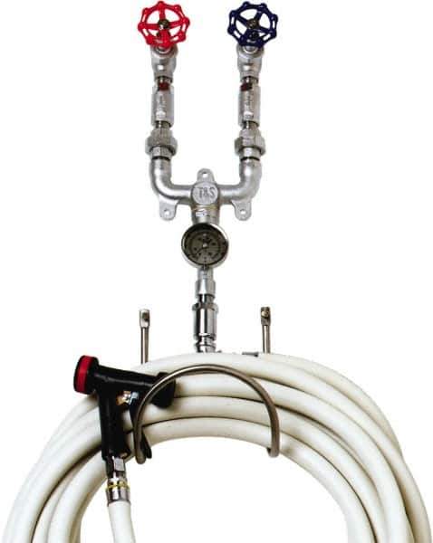 T&S Brass - 3/4" Pipe, 200 Max psi, Chrome Plated Brass Water Mixing Valve & Unit - NPT End Connections - USA Tool & Supply