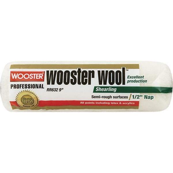 Wooster Brush - 1/2" Nap, 14" Wide Paint Roller - Semi-Rough Texture, Synthetic Knit - USA Tool & Supply